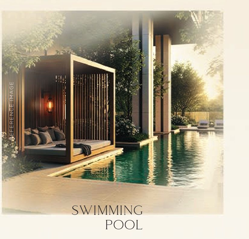 Swimming pool cabana at Smart World Suites
